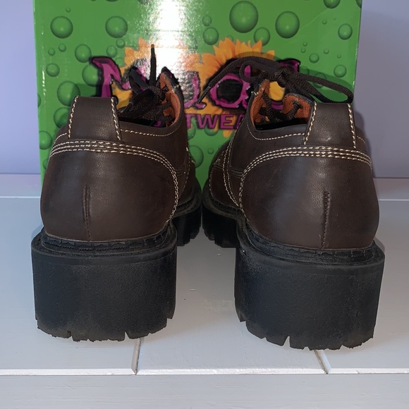 Vintage 90’s Mudd Chunky Platform Donnie Brown Oxford Style Shoes Deadstock Y2K - Picture 9 of 17